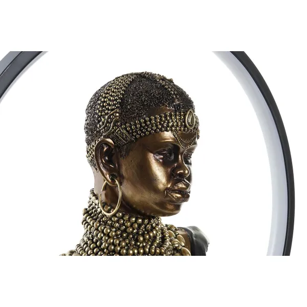 Apšvietimo apdaila DKD Home Decor Derva Afrikietė (35,5 x 11 x 36 cm)