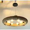 Pakabinamas apšvietimas DKD Home Decor Ruda Virvė (51 x 51 x 10 cm) (47 X 47 X 10 CM)