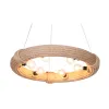 griestu gaismas DKD Home Decor Brūns Virve (51 x 51 x 10 cm) (47 X 47 X 10 CM)