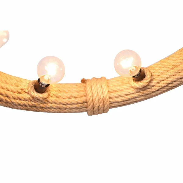 Pakabinamas apšvietimas DKD Home Decor Ruda Virvė (51 x 51 x 10 cm) (47 X 47 X 10 CM)