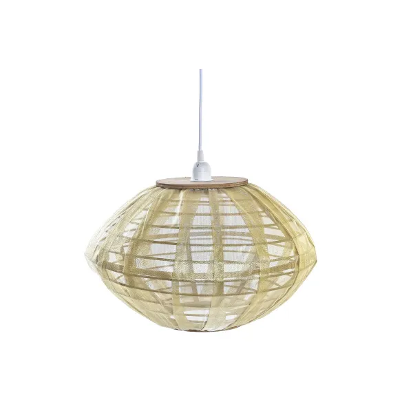 griestu gaismas DKD Home Decor Dabisks Bronza Brūns Bambuss 50 W (42 x 42 x 26 cm)