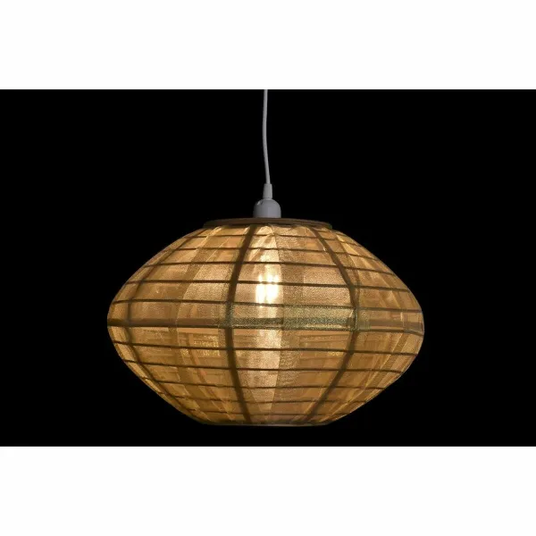 griestu gaismas DKD Home Decor Dabisks Bronza Brūns Bambuss 50 W (42 x 42 x 26 cm)