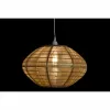 griestu gaismas DKD Home Decor Dabisks Bronza Brūns Bambuss 50 W (42 x 42 x 26 cm)