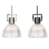 griestu gaismas DKD Home Decor Melns Sudrabains Metāls Stikls 25,4 x 25,4 x 35,5 cm (2 gb.)