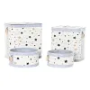 Korisetti DKD Home Decor Valkoinen Musta Harmaa Kullattu Bambu Tähdet 41 x 31 x 42 cm 4 Kappaletta
