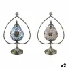 Desk lamp DKD Home Decor 32.5 x 16 x 47.5 cm 32,5 x 16 x 47,5 cm Crystal Metal Multicolour 220 V 50 W (2 Units)