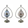 Stalinė lempa DKD Home Decor 32.5 x 16 x 47.5 cm 32,5 x 16 x 47,5 cm Stiklas Metalinis Spalvotas 220 V 50 W (2 vnt.)