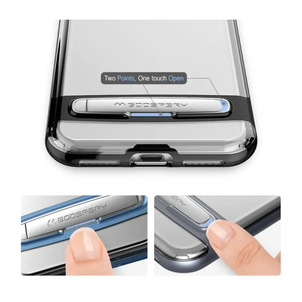 Mercury Dream Bumper - Case for Samsung Galaxy S9 with metal stand (Gold)