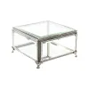 Шкатулка DKD Home Decor Стеклянный Металл 16 x 16 x 10 cm Серебристый Прозрачный