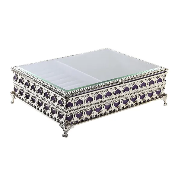 Lādīte DKD Home Decor Stikls Metāls (24 x 18 x 7 cm)