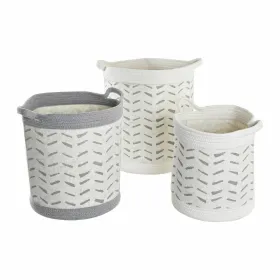 Набор корзин DKD Home Decor Белый Серый 35 x 35 x 40 cm 3 Предметы