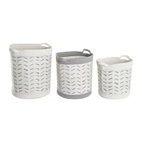 Набор корзин DKD Home Decor Белый Серый 35 x 35 x 40 cm 3 Предметы