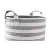 Basket set DKD Home Decor White Grey Stripes 35 x 35 x 40 cm 3 Pieces (3 Units)