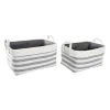 Grozs DKD Home Decor Strīpas 40 x 30 x 23 cm Pelēks