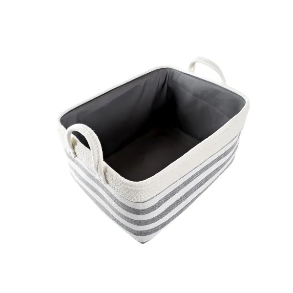 Korisetti DKD Home Decor Raidat 40 x 30 x 23 cm Harmaa