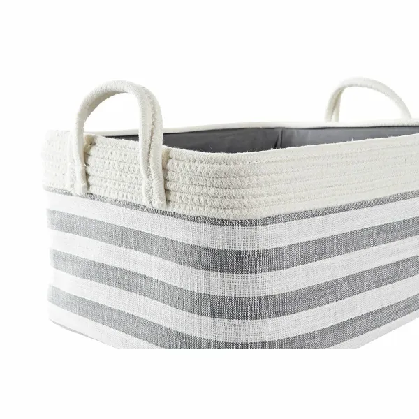 Grozs DKD Home Decor Strīpas 40 x 30 x 23 cm Pelēks