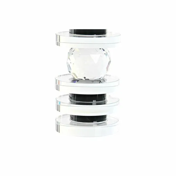 Kynttilänjalka DKD Home Decor Sininen Musta Kristalli 6 x 6 x 16 cm