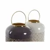 Подсвечник DKD Home Decor Бежевый Алюминий 24 x 24 x 57 cm Мальва (2 штук)