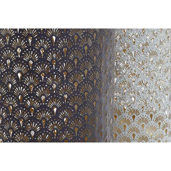 Подсвечник DKD Home Decor Бежевый Алюминий 24 x 24 x 57 cm Мальва (2 штук)