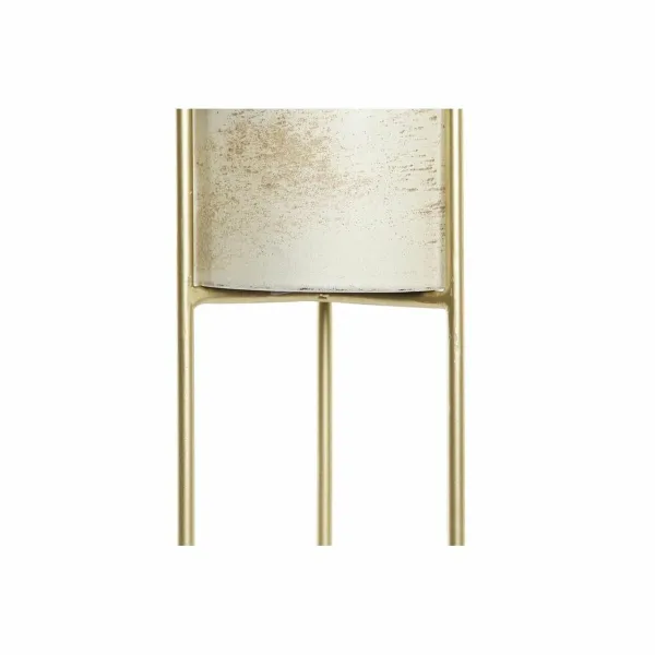 Kynttilänjalka DKD Home Decor Vanhahtava viimeistely Kristalli Metalli (13 x 13 x 41 cm)