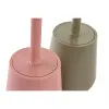 Tualeto šepetys DKD Home Decor Žalia Rožinė polistirenas 12 x 12 x 34,5 cm (2 vnt.)