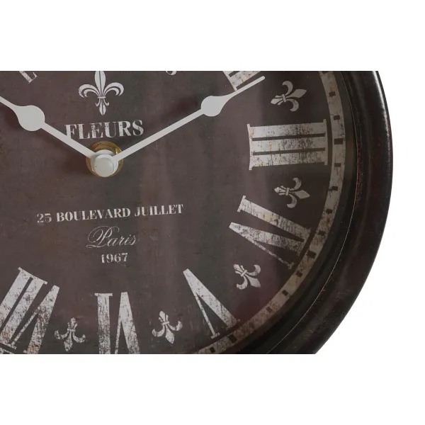 Table clock DKD Home Decor Blue Black Vintage (2 Units)