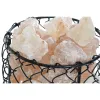 Apgaismojošs dekors DKD Home Decor Sāls Melns Oranžs 15 W 17 x 17 x 17 cm