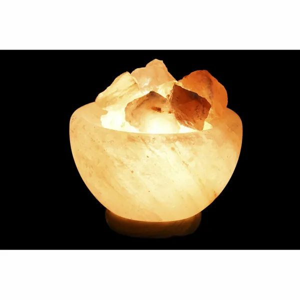 Apgaismojošs dekors DKD Home Decor Sāls Oranžs 15 W 15 x 15 x 12 cm