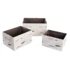 Набор корзин DKD Home Decor Коричневый Серый Оранжевый 32 x 24 x 18 cm (3 штук)