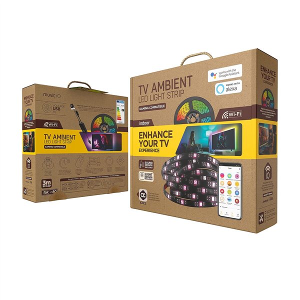 LED juostos Muvit iO Juoda 30 cm 3 m