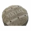 Подушка DKD Home Decor почвы Бежевый полиэстер Хлопок Кожа Vintage (50 x 50 x 34 cm)
