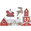 Новогоднее украшение DKD Home Decor дом Белый Красный Смола 41 x 7,5 x 27 cm
