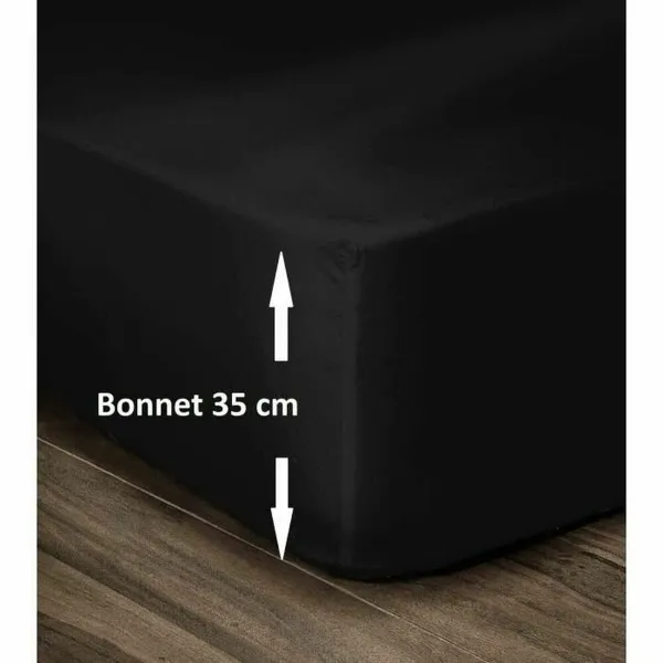 Подогнанный нижний лист Lovely Home Чёрный 180 x 200 180 x 200 cm