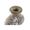 Vaza DKD Home Decor Medis Stiklas Juoda Rusvai gelsva Degtas molis (30 x 15 x 33,5 cm)