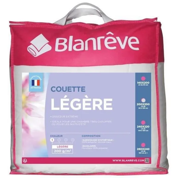 Untuvapeite Blanreve Kevyt Mikrokuitu Valkoinen 200 x 200 cm