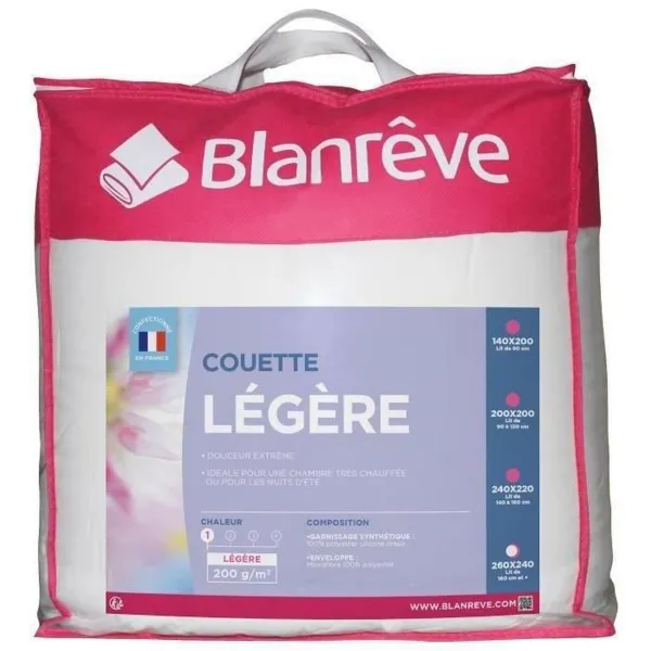 Virsdrēbes Blanreve Gaisma Mikrošķiedra Balts 200 g/m² 240 x 260 cm