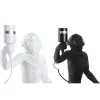 Galda lampa DKD Home Decor 31 x 34 x 55 cm Melns Balts Sveķi 220 V 50 W (2 gb.)