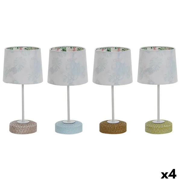 Stalinė lempa DKD Home Decor Keramikinis 16 x 16 x 33 cm Spalvotas 220 V 25 W 4 Dalys