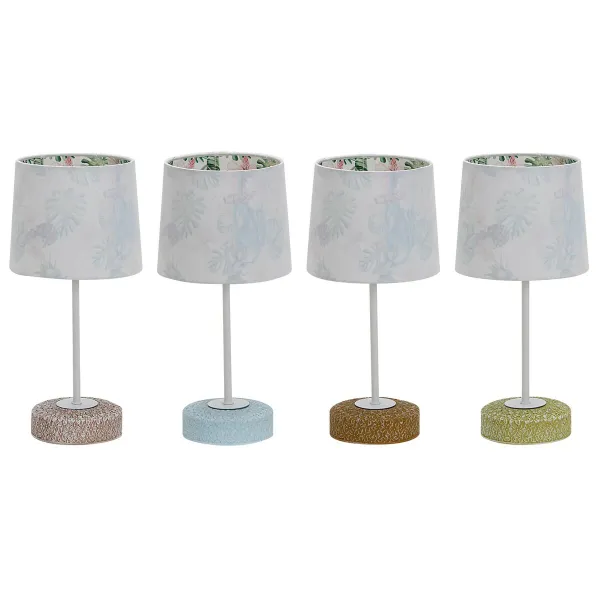 Stalinė lempa DKD Home Decor Keramikinis 16 x 16 x 33 cm Spalvotas 220 V 25 W 4 Dalys