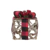 Lighting decoration DKD Home Decor Black Red Silver Glitter LED 25 x 25 x 30 cm (3 Pieces)