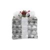 Lighting decoration DKD Home Decor White Red Green Silver Snowfall LED 25 x 25 x 29 cm (3 Pieces)