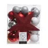 Eglītes rotājumi Decoris Rojo/Blanco 33 Daudzums