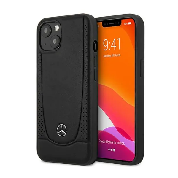 Mercedes Leather Urban Line - Case for iPhone 14 Plus (Black)