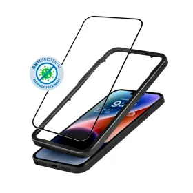 Crong Anti-Bacterial 3D Armor Glass - 9H Tempered Glass for the Full Screen iPhone 14 Pro + Installation Frame