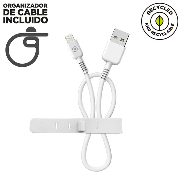 USB - Lightning kaapeli Muvit for Change Valkoinen