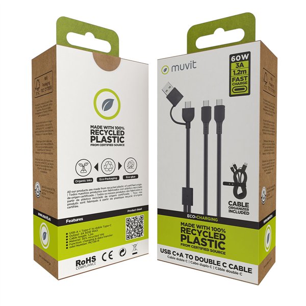 USB-C-kaabel Muvit for Change Must