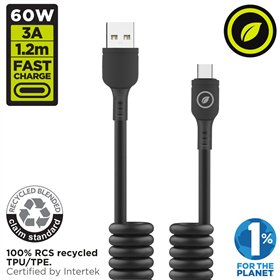 Кабель USB A — USB-C Muvit for Change Чёрный