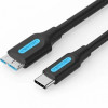 USB-C laidas Vention CQABF Juoda 1 m
