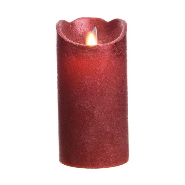 Svece LED Lumineo Sarkans Ø 7,5 X 15 CM