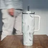 Quokka Stream - Stainless Steel Thermal Mug 1200 ml with Straw (Cotton)